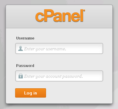 CPanel login page